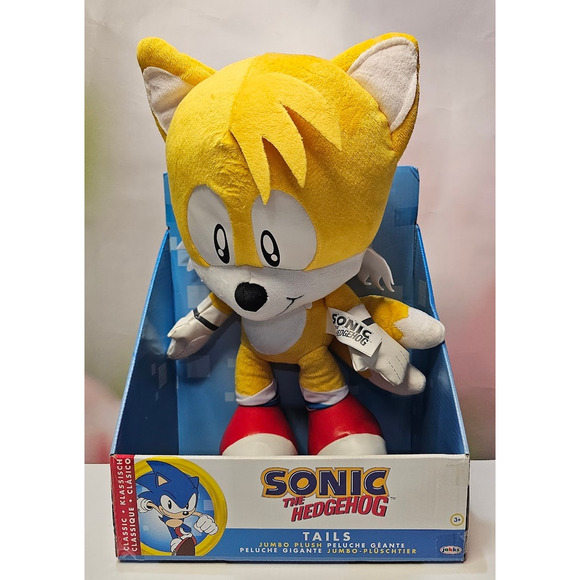 Jakks  Sonic The Hedgehog- Tails 18" Jumbo Plush NWT - Picture 2 of 8